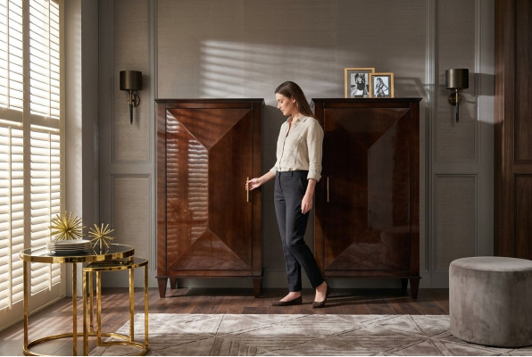 Cabinet Classic Furniture Luxury Cabinets Wood Living Room Brown Tall Cabinet