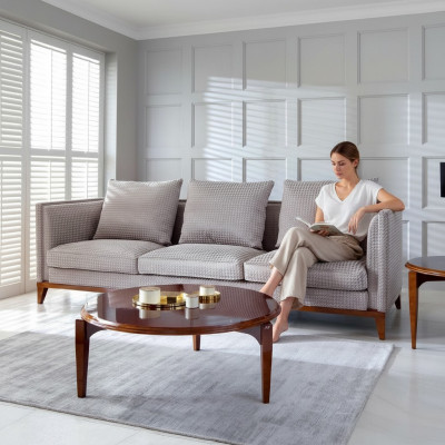 3-seater sofa set coffee table sofas three-seater fabric table luxury modern 2-piece