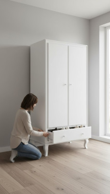 Children's wardrobe, wardrobe, children's room cabinet, wooden children's furniture, modern wood