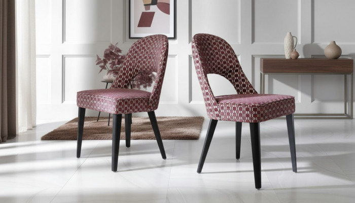 Dining room chair, chair, luxury kitchen chair, upholstered chair, fabric dining room chairs, wood, new.