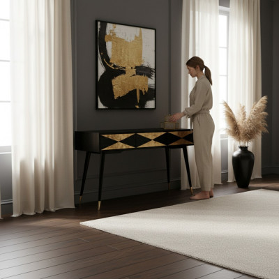 Luxury console table table console sideboard side table wood modern gold design