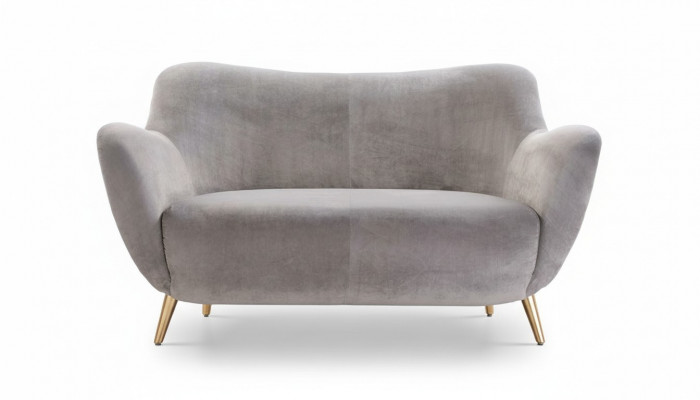 Two-seater sofa 2-seater sofas fabric living room polyester modern gray luxury new