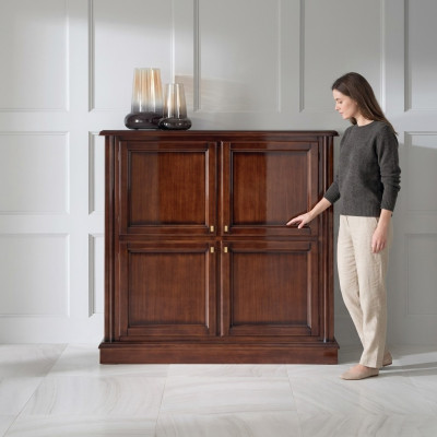 Dresser Luxury Cabinet Cabinets Dressers Living Room Wood Classic Design Brown
