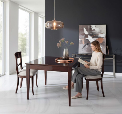 Dining room table dining table high gloss table wood dining corner dining room extendable new