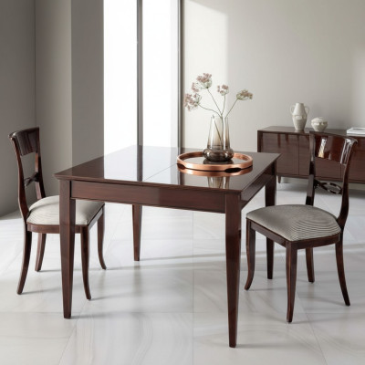 Dining room table dining table high gloss table wood dining corner dining room extendable new