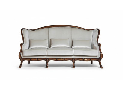 Three-seater sofa 3-seater luxury fabric gray living room classic furniture brown new