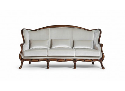Three-seater sofa 3-seater luxury fabric gray living room classic furniture brown new