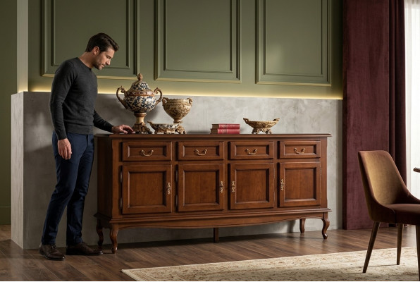Sideboard dresser cabinets dressers wardrobe wood living room XXL sideboards brown