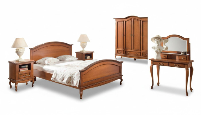 Baroque-Rococo Nightstands Classic Brown Bedroom Nightstands 2-piece Set