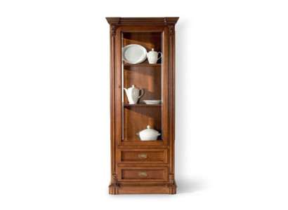 Display cabinets showcase cabinet wood furniture living room classic baroque brown