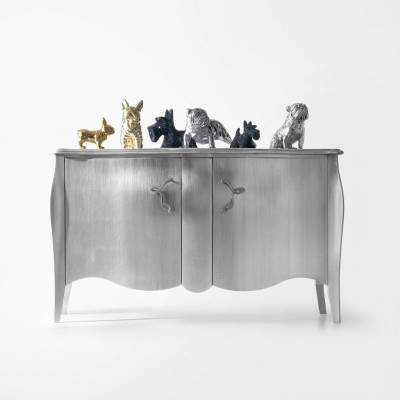 Silver sideboard dresser buffet cabinets dressers wood luxury furniture silver