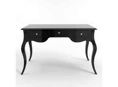 Black desk office style table desks baroque rococo wood tables