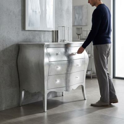 Dressers Cabinets Dressers Wood Luxury Furniture Bedroom Classic Silver Design
