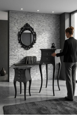 Side table coffee table tables living room luxury black table classic furniture