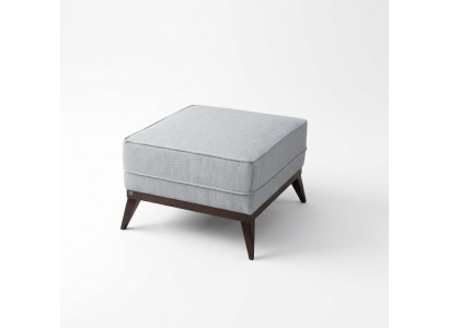 Ottoman Footstool Polyester Pouf Living Room Seat Fabric Gray Luxury Seating Furniture