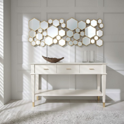 Console table dressing table console luxury wood bedroom white modern