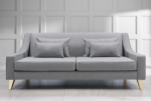 Three-seater sofa 3-seater sofas luxury seats fabric grey living room design modern