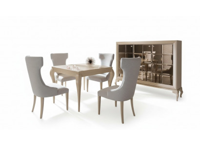 Luxury Dining Room Dining Table Chair Dining Group Dining Nook Chairs Luxury White Set 5-piece