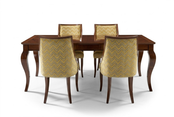 High-gloss Table Dining Room Table Tables Dining Table Brown Luxury Dining Room Wood New