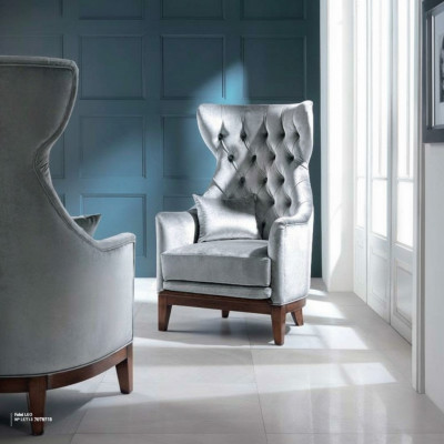 Luxury wing chair armchair club chair cocktail chair seat seating living room