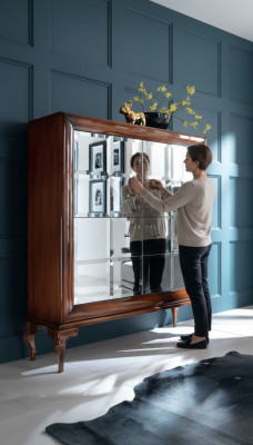 Dresser cabinets chests wood luxury sideboard living room furniture cabinet brown.