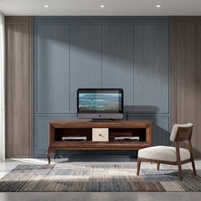 TV stand RTV lowboard sideboard table wood living room brown furniture television new
