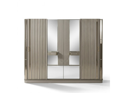 Wardrobe Wooden Cabinet Closet Bedroom Luxury Cabinets Brown