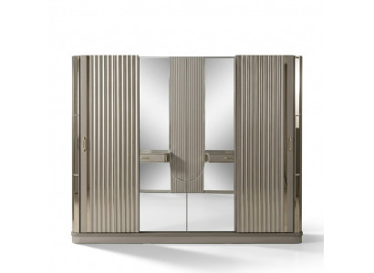 Wardrobe Wooden Cabinet Closet Bedroom Luxury Cabinets Brown
