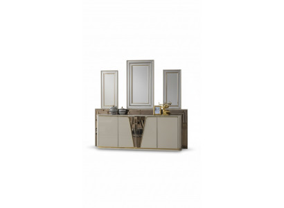 Sideboard dresser living room wood modern beige luxury cabinet design