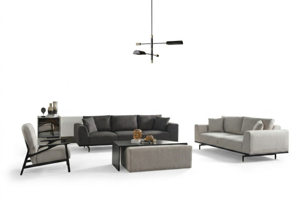 Complete couch set sofa sofas armchair gray sofa suite set 4-piece