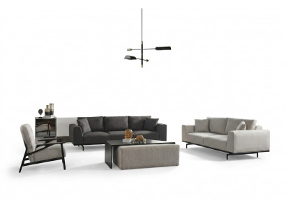 Complete couch set sofa sofas armchair gray sofa suite set 4-piece