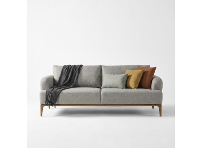 Modern three-seater sofa, 3-seater sofa design, gray, modern fabric, polyester, new