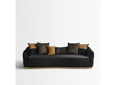 Modern design Chesterfield four-seater sofa 4-seater sofas fabric polyester blue new