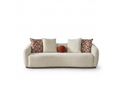 Four-seater sofa, 4-seater sofas, modern design, fabric polyester, white, new