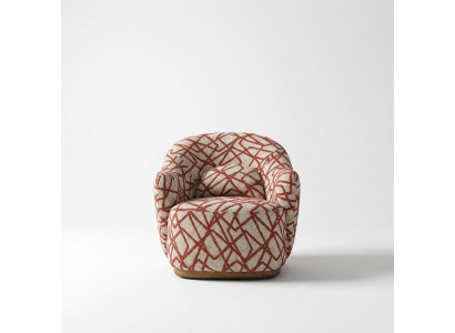 Armchair Wingback Chair Modern Fabric Living Room Polyester Orange Design