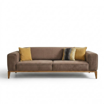 Four-seater sofa 4 seater sofas fabric brown living room luxury modern