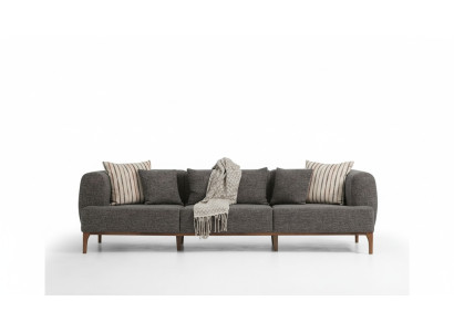 Three-seater Sofa 3-seater Sofas Grey Fabric Living Room Luxury Modern New