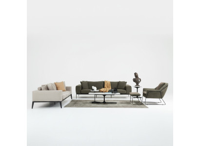 Modern sofa set luxury sofas three-seater armchair complete set gray