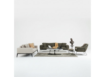 Modern sofa set luxury sofas three-seater armchair complete set gray