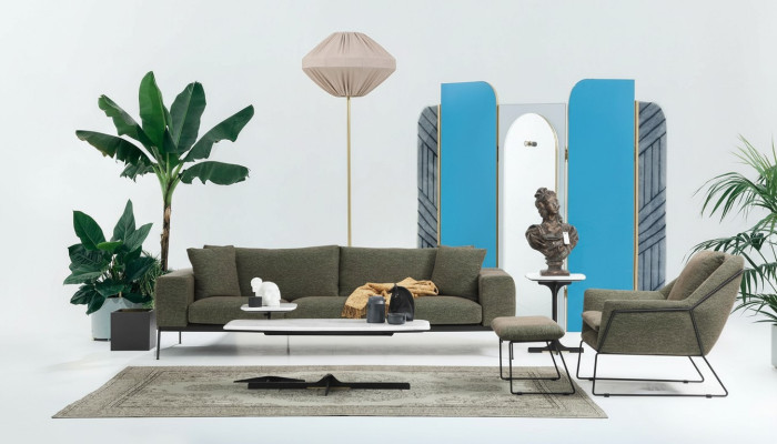 Modern sofa set three-seater armchair sofa couch fabric furniture group set