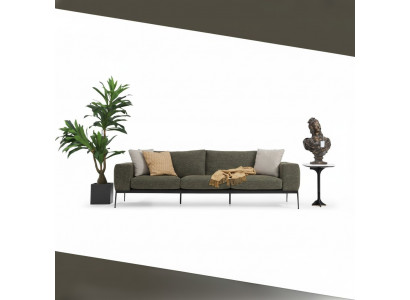 Three-seater Sofa 3-seater Sofas Gray Fabric Living Room Luxury Modern New