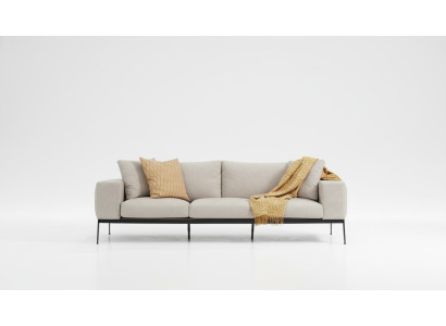 Three-seater sofa 3-seater sofas beige fabric living room luxury modern new