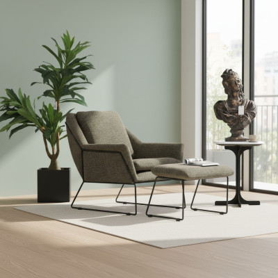 Modern Green Armchair Cocktail Chair Wing Chair Living Room Furniture Design