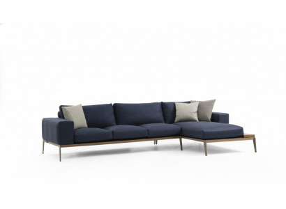 L-shaped sectional sofa living room gray modern fabric sofas seat design