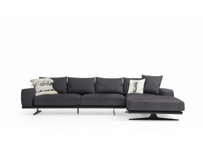 Corner sofa L-shape sofa living room gray modern fabric sofas seat design