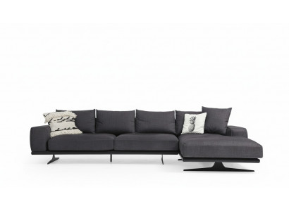 Corner sofa L-shape sofa living room gray modern fabric sofas seat design