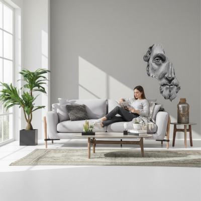 Two-seater sofa 2-seater fabric sofas modern design living room gray