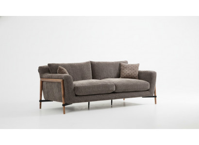 Zweisitzer Sofa 2 Sitzer Stoff Sofas Modern Design Wohnzimmer Grau