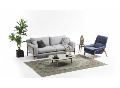 Sofa set 4-seater armchair four-seater fabric sofas modern design gray