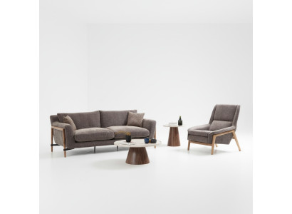 Sofas Sofa Set 2-Seater Armchair Two-Seater Fabric Living Room Gray